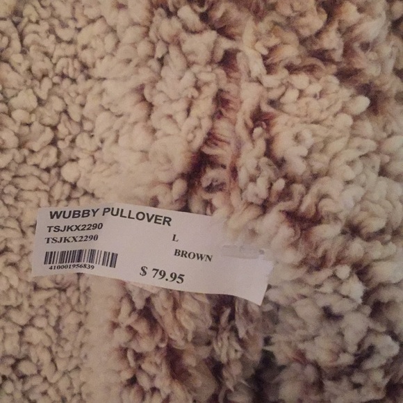 Brown furry pullover jacket - Picture 3 of 3